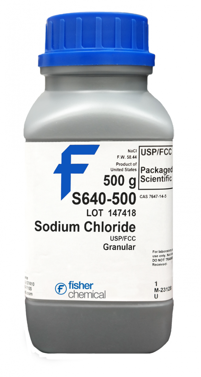 Sodium Chloride (Granular/USP/FCC), Fisher Chemical